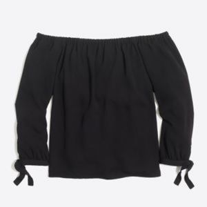 Black J. Crew off the shoulder blouse